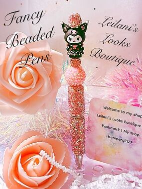 Fancy beaded Pen/gifts/kumi/hello kitty/pink beads/